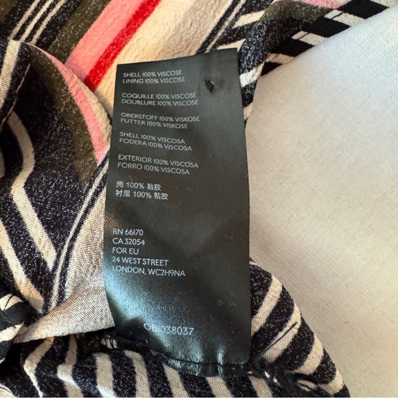 Anthropologie XS McKenzie Mock Neck Midi Tunic Dress ~ Stripe Retro Vibe - Picture 7 of 7